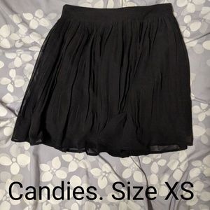 Black chiffon skirt